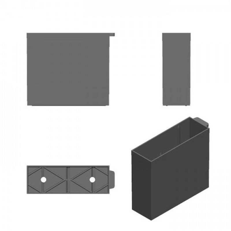 Plastic cashbox for machines 235x80x205 mm