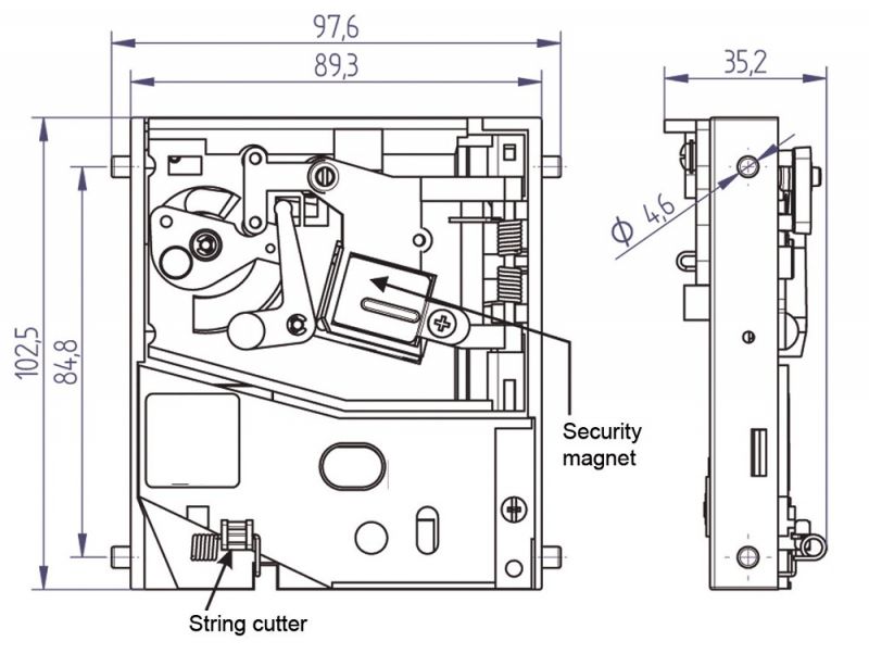 Coinvalidator mechanical L10 2 Euro