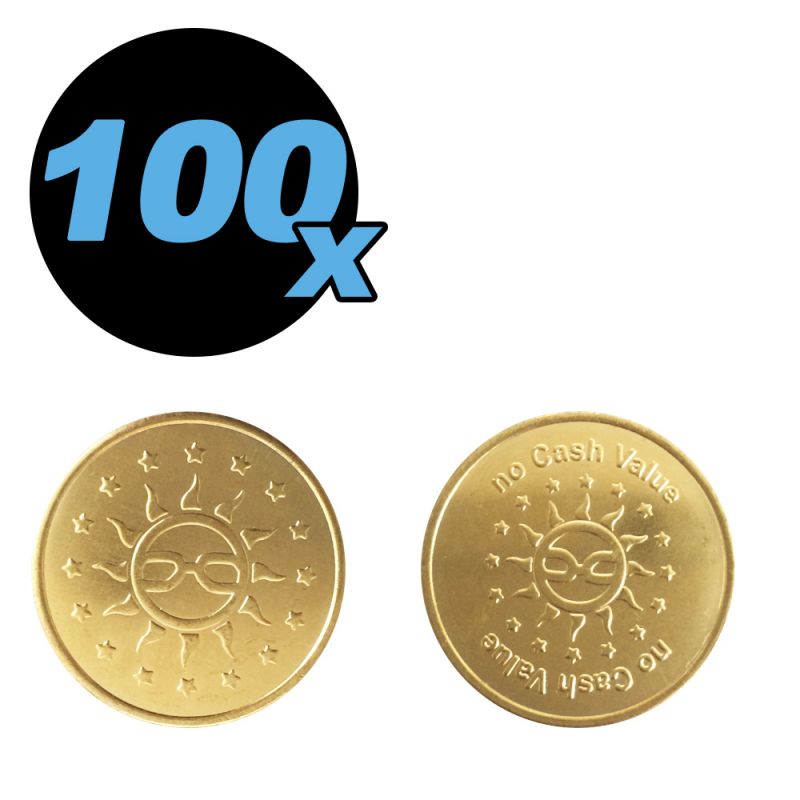Token sun 25 x 1,85 mm brass 100 pcs.