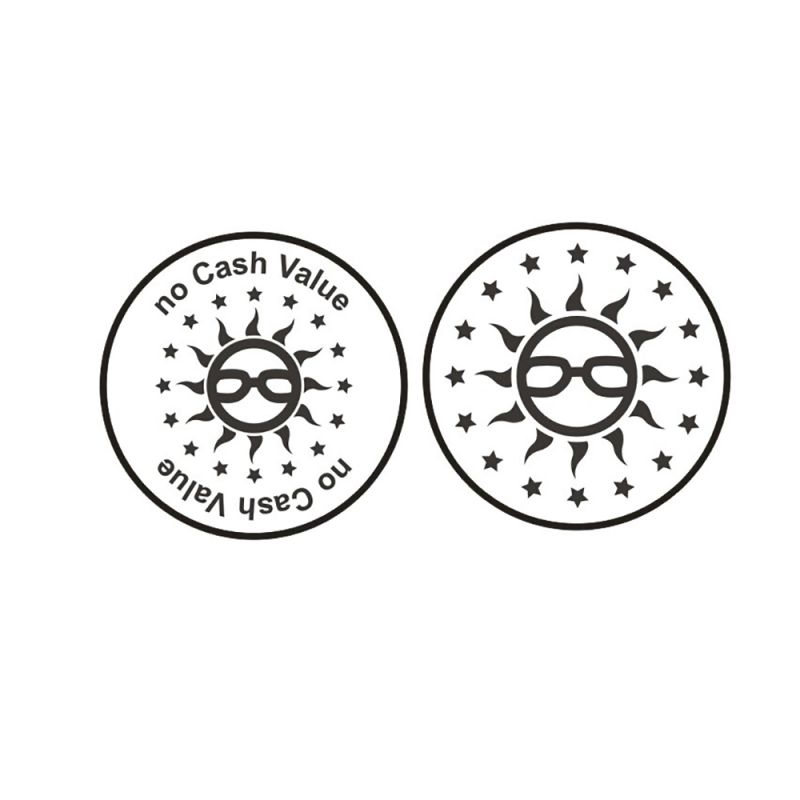 Token sun 25 x 1,85 mm brass 100 pcs.