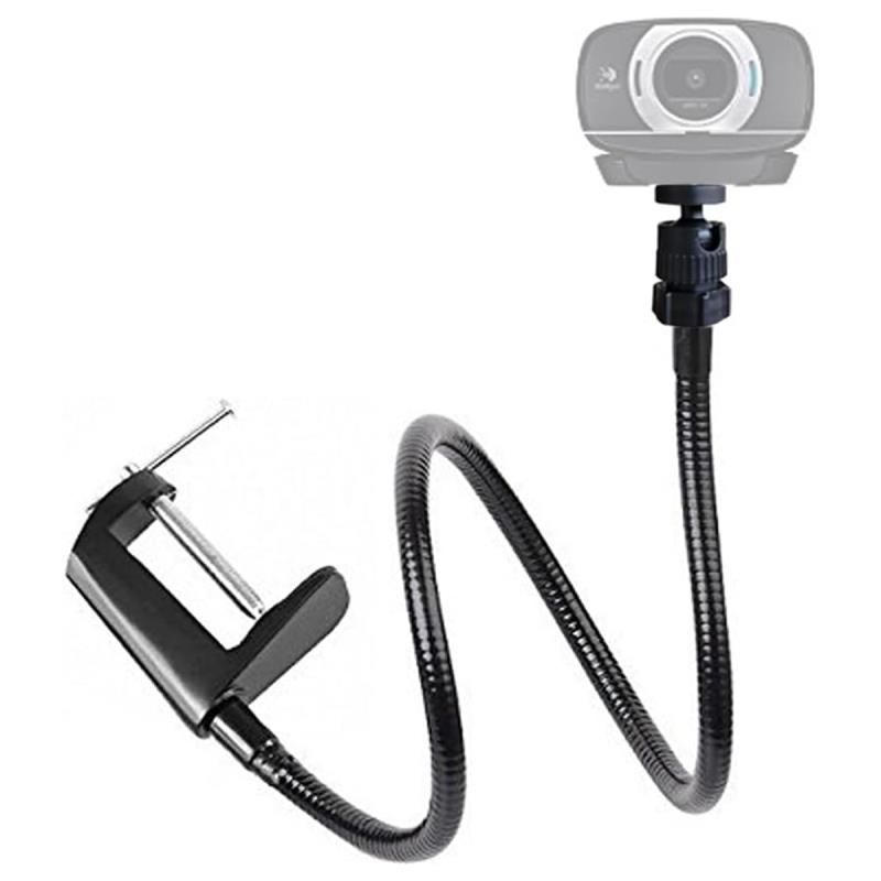 Webcam mount gooseneck black 1/4" 70 cm