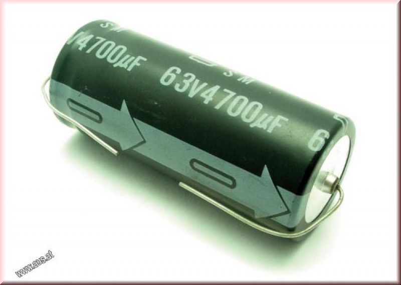 electrolytic capacitor 4700 µF/63 Volt