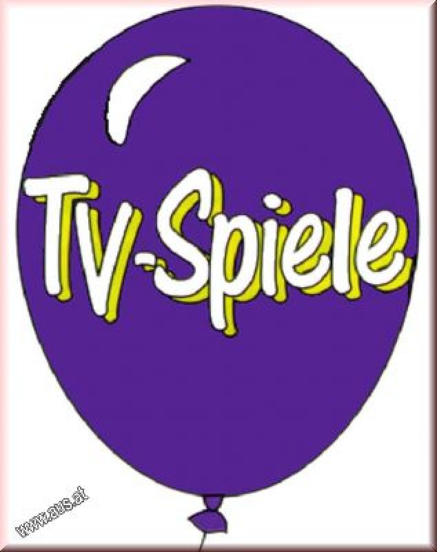 Self-adhesive sticker advertising sign TV-Spiel Ballon