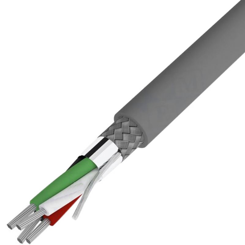 Kabel geschirmt 4x24AWG  PVC dunkelgrau 300V