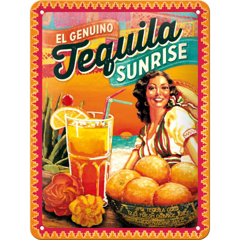 Metal sign - Tequila Sunrise - 15 x 20 cm