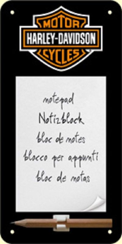 Notizblock Schilder - Harley Davidson - 10 x 20 cm