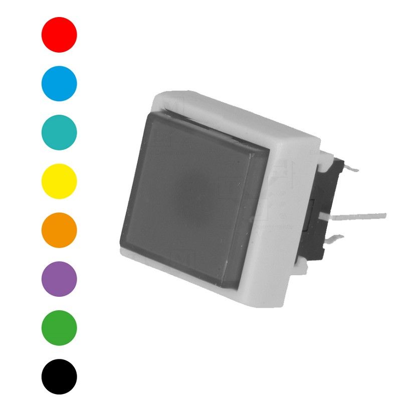 Push switch keypad square 12,5x12,5 mm  illuminated