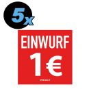 Self-adhesive sticker 1 Euro 50x50mm